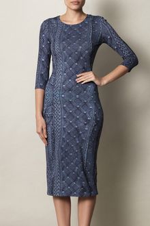 Preen Daisy Knit Print Dress - Lyst