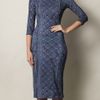 Preen Daisy Knit Print Dress in Blue - Lyst