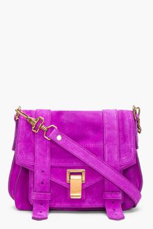 Proenza Schouler Ps1 Purple Suede Pouch Bag - Lyst
