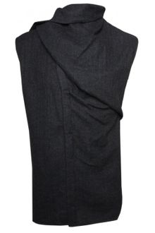 Rick Owens Wrapped Sleeveless Shirt Charcoal - Lyst