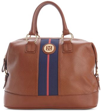 Tommy Hilfiger Pebble Leather Logo Bowler - Lyst