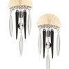 Topshop Fan Spike Earrings in Gold (black) - Lyst