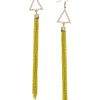 Topshop Triangle Tassel Earrings in Green (lime) - Lyst