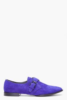 Alexander Wang Indigo Suede Monk Buckle Shoes - Lyst