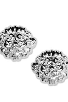 Anne Klein Silver Tone Lion Stud Earrings - Lyst