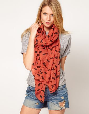 Asos Cat Print Scarf - Lyst