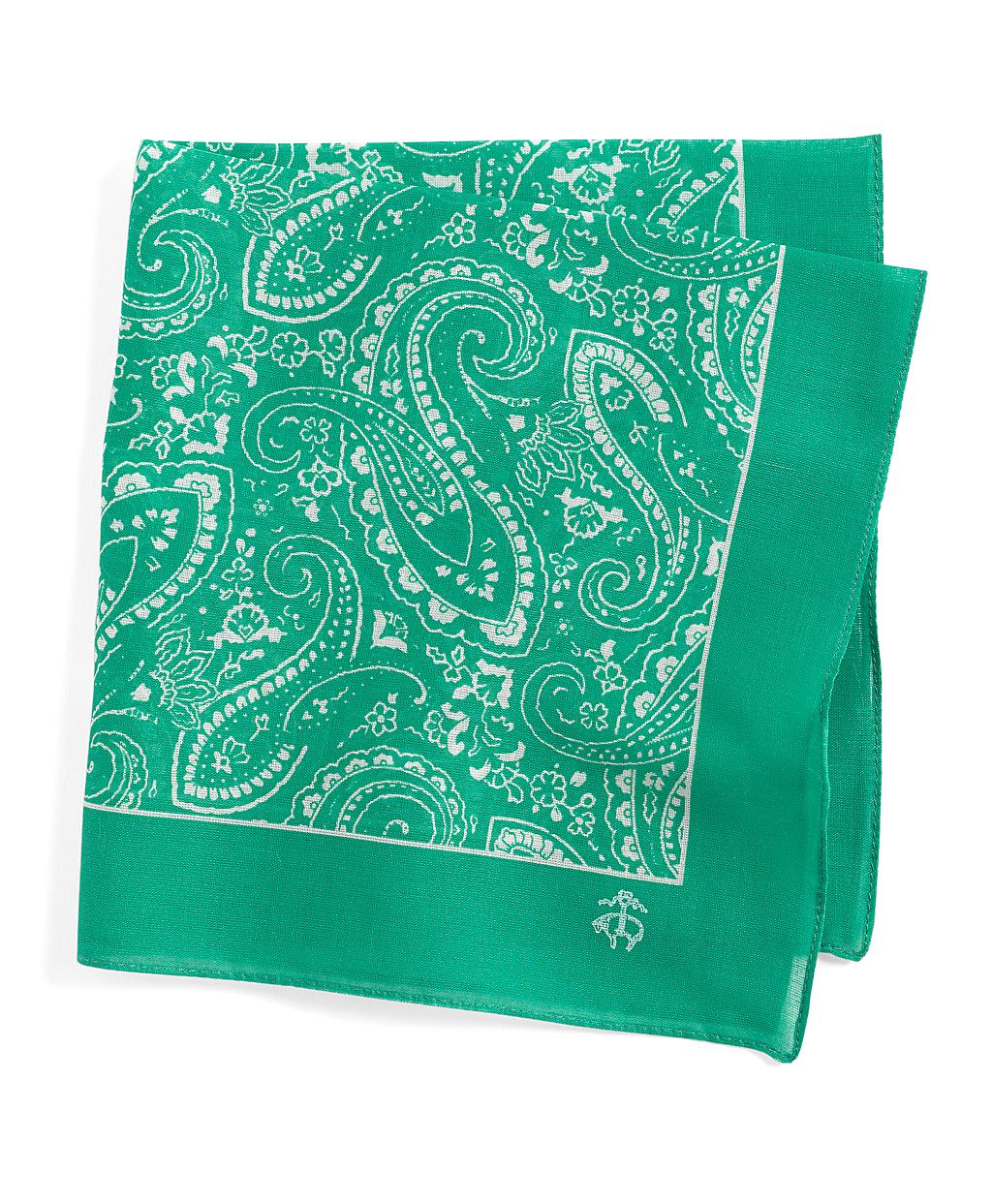 Brooks Brothers Paisley Print Pocket Square in Green for Men Lyst