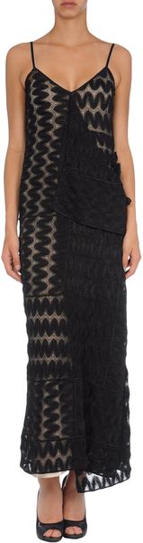 Missoni Long Dress in Black - Lyst