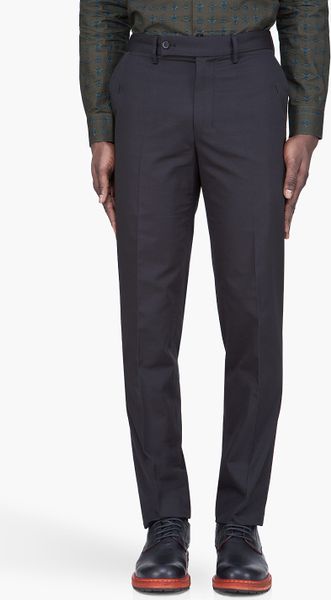 Yves Saint Laurent Black Military Trousers in Black for Men - Lyst