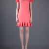 Alexander Mcqueen Peplum Dress in Orange - Lyst