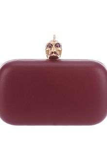Alexander McQueen Skull Embellished Box Clutch - Lyst