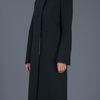 Chloé Stand Collar Coat in Black - Lyst