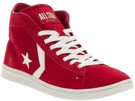 Converse Pro Lea Hitop Sneaker in Red for Men - Lyst