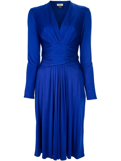 Issa Long Sleeved Dress in Blue | Lyst
