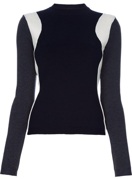 Marni Panel Sweater in Blue (navy) - Lyst