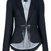 Mcq By Alexander Mcqueen Zip and Chain Belt Blazer in Black - Lyst