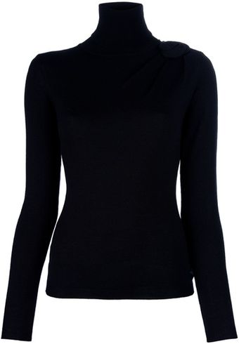 Valentino Rose Knot Polo Sweater - Lyst