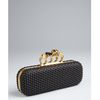Alexander Mcqueen Black Beaded Leather Knucklebox Clutch in Black - Lyst