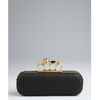 Alexander Mcqueen Black Beaded Leather Knucklebox Clutch in Black - Lyst
