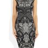 Alexander Mcqueen Wool blend Intarsia Dress in Black - Lyst