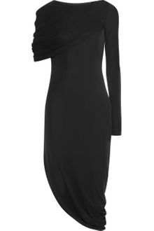 Amanda Wakeley Asymmetric Draped Crepe Jersey Dress - Lyst