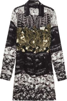 Aminaka Wilmont Printed Silk Crepe De Chine Shirt Dress - Lyst