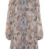 Dolce & Gabbana Floral print Silk georgette Dress in Gray (floral) - Lyst