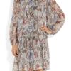 Dolce & Gabbana Floral print Silk georgette Dress in Gray (floral) - Lyst