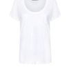 Mango Short Sleeves Linen Tshirt in White (01) - Lyst