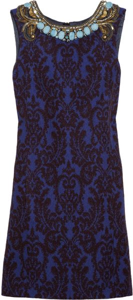 Matthew Williamson Embellished Jacquard Dress - Lyst