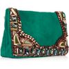Matthew Williamson Embellished Suede Clutch in Gold (emerald) - Lyst