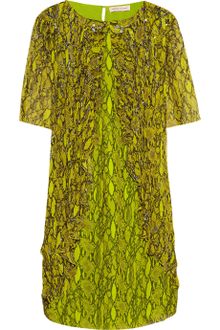 Matthew Williamson Embellished Printed Silk Chiffon Dress - Lyst