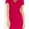 Matthew Williamson Beaded Wool Crepe Dress in Red (raspberry) - Lyst
