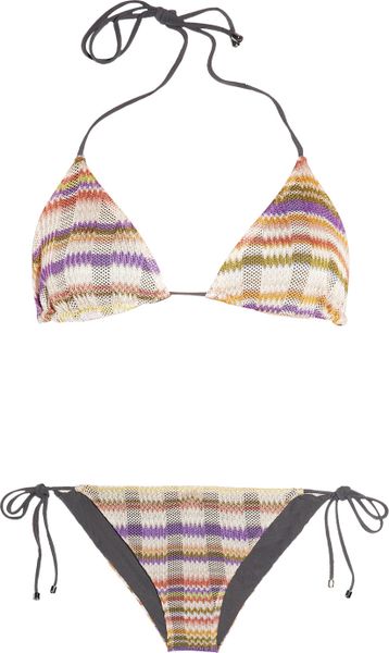 Missoni Reversible Triangle Bikini in Multicolor (multicolored) - Lyst