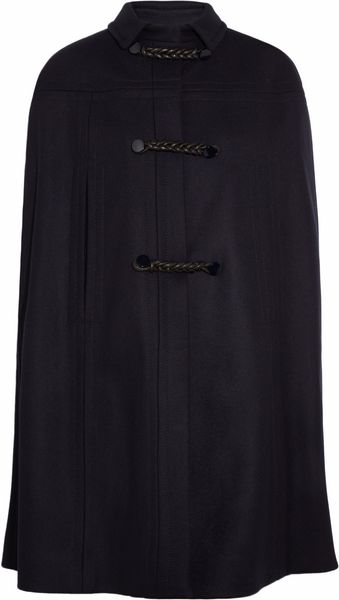 Valentino Leather toggled Wool felt Cape - Lyst