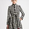 Alice + Olivia Emilia Empire Flare Coat in Black - Lyst
