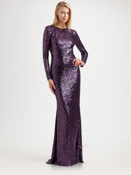 badgley mischka cowl back gown