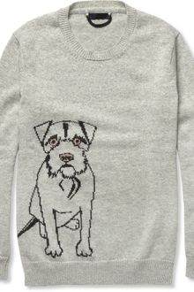 Burberry Prorsum Dogpatterned Cashmere Sweater - Lyst