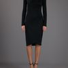 Givenchy Gathered Detail Dress in Black - Lyst