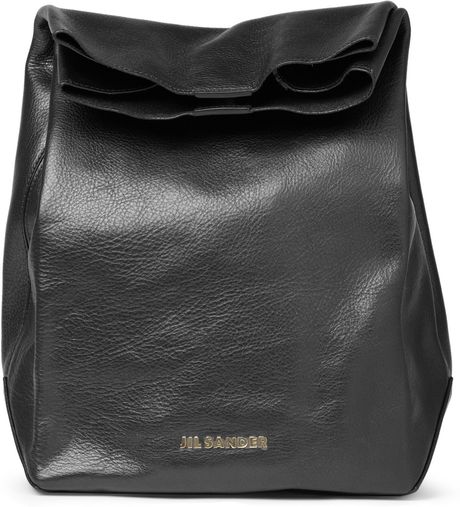 Jil Sander Leather Bag in Black for Men - Lyst