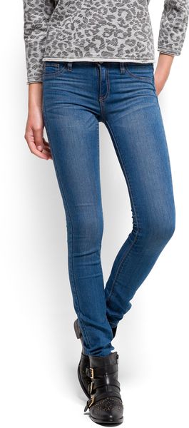 Mango Washed Effect Skinny Jeans - Lyst
