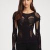 Mcq By Alexander Mcqueen Mesh Top in Black - Lyst