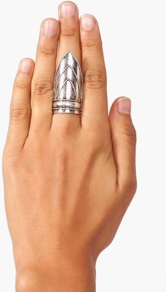 Nasty Gal Dagger Knuckle Ring in Silver - Lyst