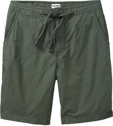 Old Navy Poplin Drawstring Shorts in Green for Men (soft landing ...