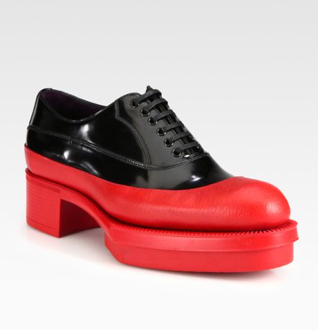 prada logo platform loafers