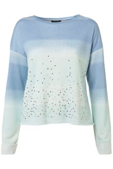 Topshop Crystal Dip Dye Sweat - Lyst