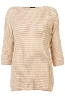 Topshop Knitted Grill Stitch Jumper - Lyst