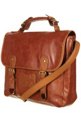 Topshop Retro Faux Snake Trim Satchel