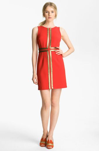 Tracy Reese Couture Cloth Gold Appliqué Shift Dress - Lyst