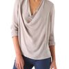 Vince Cowl Blouse in Gray - Lyst